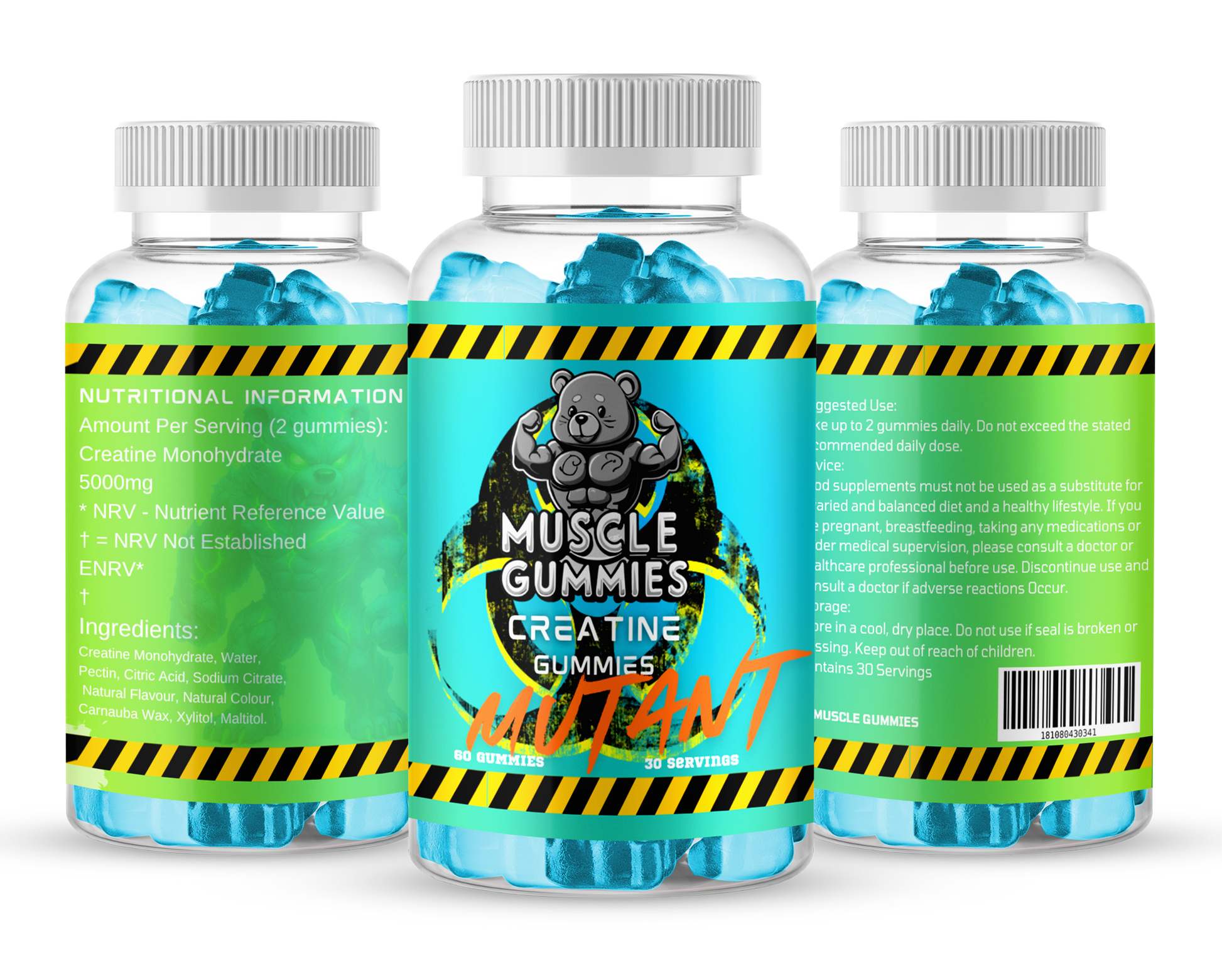MUTANT Strong Muscle Gummies 6000mg Creatine